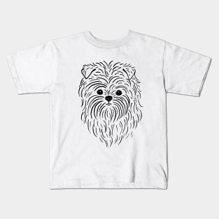 Affenpinscher (Black and White) Kids T-Shirt